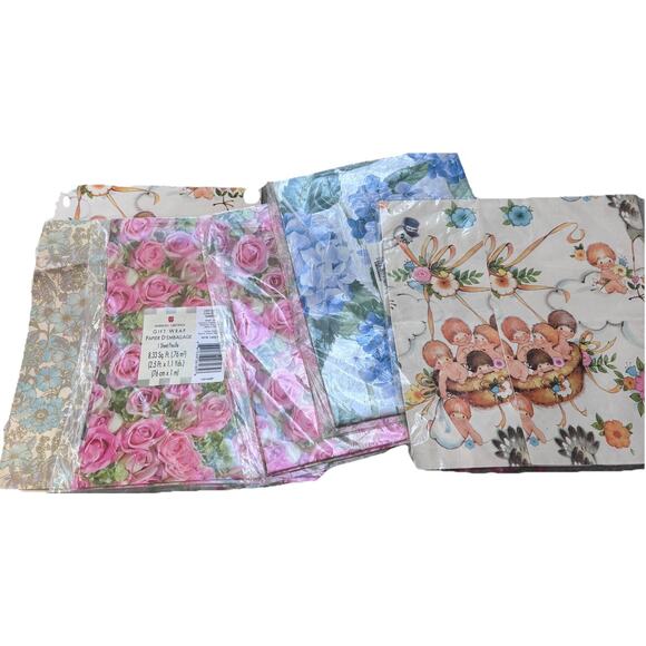 Huge Lot Vintage Wrapping Paper Gift Wrap Variety Scrapbooking Junk Journal New - Picture 7 of 8